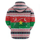 Christmas Burkina Faso Zip Hoodie Reindeer Star Design - African Pride