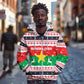 Christmas Burkina Faso Zip Hoodie Reindeer Star Design - African Pride