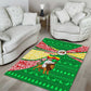 Ethiopia Christmas Area Rug Santa Riding Lion Ethiopian Flag Colors and Tribal - African Pride