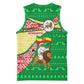 Ethiopia Christmas Basketball Jersey Santa Riding Lion Ethiopian Flag Colors and Tribal - African Pride