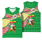 Ethiopia Christmas Basketball Jersey Santa Riding Lion Ethiopian Flag Colors and Tribal - African Pride