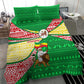 Ethiopia Christmas Bedding Set Santa Riding Lion Ethiopian Flag Colors and Tribal - African Pride