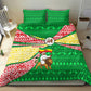 Ethiopia Christmas Bedding Set Santa Riding Lion Ethiopian Flag Colors and Tribal - African Pride