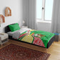 Ethiopia Christmas Bedding Set Santa Riding Lion Ethiopian Flag Colors and Tribal - African Pride