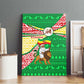 Ethiopia Christmas Canvas Wall Art Santa Riding Lion Ethiopian Flag Colors and Tribal - African Pride