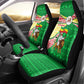 Ethiopia Christmas Car Seat Cover Santa Riding Lion Ethiopian Flag Colors and Tribal - African Pride