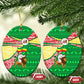 Ethiopia Christmas Ceramic Ornament Santa Riding Lion Ethiopian Flag Colors and Tribal - African Pride