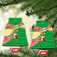 Ethiopia Christmas Ceramic Ornament Santa Riding Lion Ethiopian Flag Colors and Tribal - African Pride