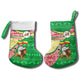 Ethiopia Christmas Stocking Santa Riding Lion Ethiopian Flag Colors and Tribal - African Pride