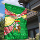 Ethiopia Christmas Garden Flag Santa Riding Lion Ethiopian Flag Colors and Tribal - African Pride