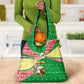 Ethiopia Christmas Grocery Bag Santa Riding Lion Ethiopian Flag Colors and Tribal - African Pride