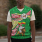 Ethiopia Christmas Knitted V-Neck Vest Santa Riding Lion Ethiopian Flag Colors and Tribal - African Pride