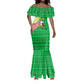 Ethiopia Christmas Mermaid Dress Santa Riding Lion Ethiopian Flag Colors and Tribal - African Pride