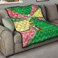 Ethiopia Christmas Quilt Santa Riding Lion Ethiopian Flag Colors and Tribal - African Pride