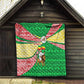 Ethiopia Christmas Quilt Santa Riding Lion Ethiopian Flag Colors and Tribal - African Pride