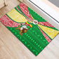 Ethiopia Christmas Rubber Doormat Santa Riding Lion Ethiopian Flag Colors and Tribal - African Pride