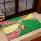 Ethiopia Christmas Rubber Doormat Santa Riding Lion Ethiopian Flag Colors and Tribal - African Pride