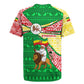 Ethiopia Christmas Rugby Jersey Santa Riding Lion Ethiopian Flag Colors and Tribal - African Pride