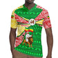 Ethiopia Christmas Rugby Jersey Santa Riding Lion Ethiopian Flag Colors and Tribal - African Pride