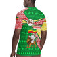 Ethiopia Christmas Rugby Jersey Santa Riding Lion Ethiopian Flag Colors and Tribal - African Pride