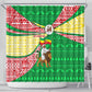 Ethiopia Christmas Shower Curtain Santa Riding Lion Ethiopian Flag Colors and Tribal - African Pride
