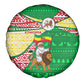 Ethiopia Christmas Spare Tire Cover Santa Riding Lion Ethiopian Flag Colors and Tribal - African Pride