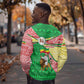 Ethiopia Christmas Sweatshirt Santa Riding Lion Ethiopian Flag Colors and Tribal - African Pride