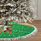 Ethiopia Christmas Tree Skirt Santa Riding Lion Ethiopian Flag Colors and Tribal - African Pride
