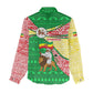 Ethiopia Christmas Women Casual Shirt Santa Riding Lion Ethiopian Flag Colors and Tribal - African Pride
