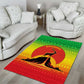 Ethiopia Christmas Area Rug Mountain Gazelle Sunset Ethiopian Flag - African Pride