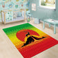 Ethiopia Christmas Area Rug Mountain Gazelle Sunset Ethiopian Flag - African Pride