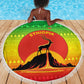 Ethiopia Christmas Beach Blanket Mountain Gazelle Sunset Ethiopian Flag - African Pride
