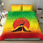 Ethiopia Christmas Bedding Set Mountain Gazelle Sunset Ethiopian Flag - African Pride