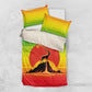 Ethiopia Christmas Bedding Set Mountain Gazelle Sunset Ethiopian Flag - African Pride