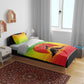 Ethiopia Christmas Bedding Set Mountain Gazelle Sunset Ethiopian Flag - African Pride