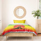 Ethiopia Christmas Bedding Set Mountain Gazelle Sunset Ethiopian Flag - African Pride