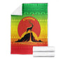 Ethiopia Christmas Blanket Mountain Gazelle Sunset Ethiopian Flag - African Pride