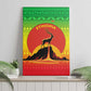 Ethiopia Christmas Canvas Wall Art Mountain Gazelle Sunset Ethiopian Flag - African Pride