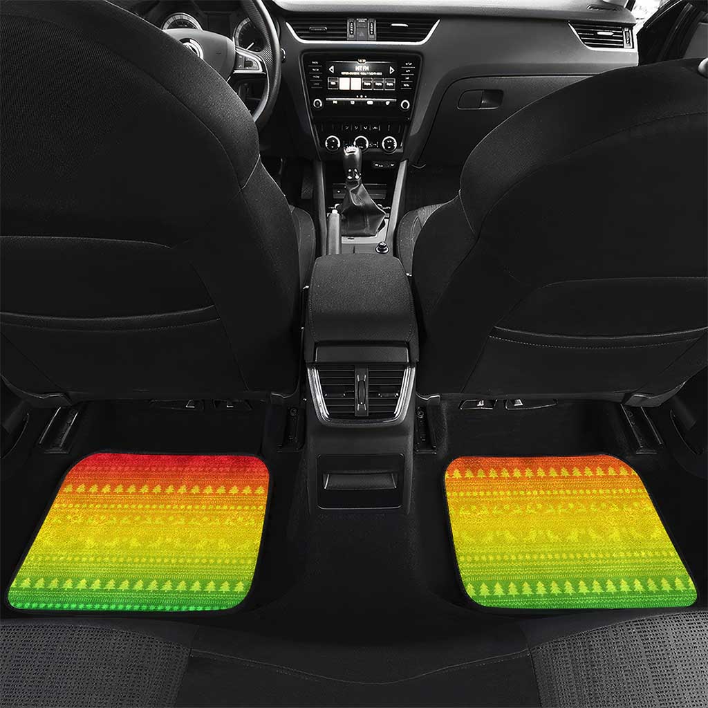 Ethiopia Christmas Car Mats Mountain Gazelle Sunset Ethiopian Flag - African Pride