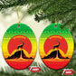 Ethiopia Christmas Ceramic Ornament Mountain Gazelle Sunset Ethiopian Flag - African Pride