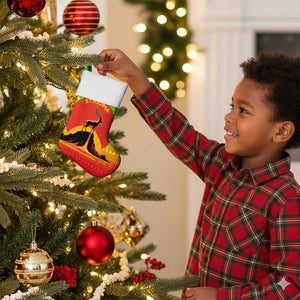 Ethiopia Christmas Stocking Mountain Gazelle Sunset Ethiopian Flag - African Pride