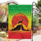 Ethiopia Christmas Garden Flag Mountain Gazelle Sunset Ethiopian Flag - African Pride