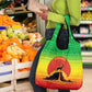 Ethiopia Christmas Grocery Bag Mountain Gazelle Sunset Ethiopian Flag - African Pride