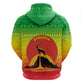 Ethiopia Christmas Hoodie Mountain Gazelle Sunset Ethiopian Flag - African Pride