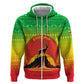Ethiopia Christmas Hoodie Mountain Gazelle Sunset Ethiopian Flag - African Pride