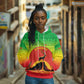 Ethiopia Christmas Hoodie Mountain Gazelle Sunset Ethiopian Flag - African Pride