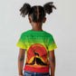 Ethiopia Christmas Kid T shirt Mountain Gazelle Sunset Ethiopian Flag - African Pride