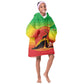 Ethiopia Christmas Kid Wearable Blanket Hoodie Mountain Gazelle Sunset Ethiopian Flag - African Pride