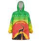 Ethiopia Christmas Kid Wearable Blanket Hoodie Mountain Gazelle Sunset Ethiopian Flag - African Pride