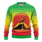 Ethiopia Christmas Ugly Christmas Sweater Mountain Gazelle Sunset Ethiopian Flag - African Pride